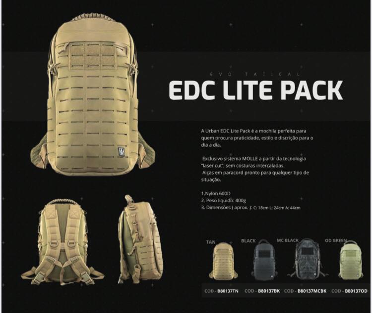 Mochila Tática Urban EDC Pack - Evo Tactical